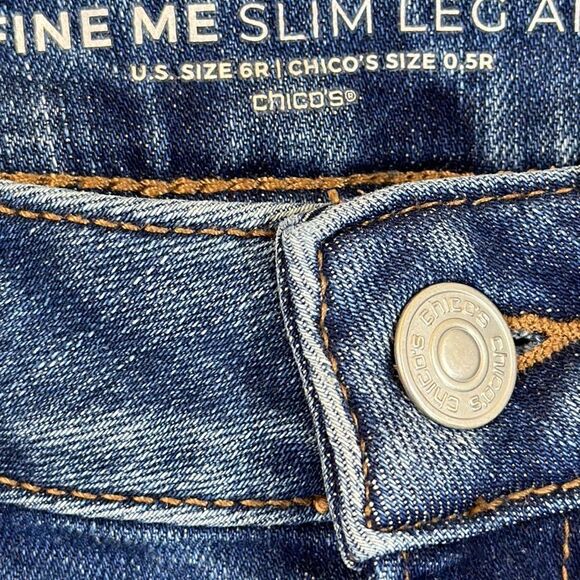 Chico's Jeans Size 0.5 Size 6 6R Define Me Denim Curvy Slim Leg Ankle #1 - Picture 12 of 16